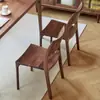 Silla de comedor de nogal negro norteamericano, toda de madera maciza, diseño minimalista moderno, uso doméstico, estilo italiano Shuke, silla de escritorio completamente ensamblada con caja y espiga