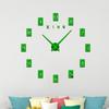 Reloj con marco creativo 3D y esfera, pegatinas de pared decorativas para sala de estar y dormitorio, reloj con espejo, moda sencilla