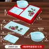 Plato para Pato Pekín de Melamina, Vajilla Especial para Cenas Privadas, Plato de Imitación Porcelana para Pato Pekín Estilo con Cerdo Deshebrado, Plato Popular para Presentación de Pato Pekín