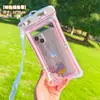 Bolsa Impermeável para Celular com Tela Sensível ao Toque, Bolsa Autovedante para Natação, Mergulho, Tirar Fotos na Praia, Capa de Celular Impermeável Transparente para Rafting