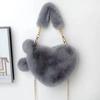 Explosões Saco do Amor Menina Imitação Pele de Coelho Moda Fofa Bolsa de Mão do Amor Saco Exuberante em forma de coração Saco Ombro Crossbody Bag