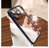 Adecuado para iPhone 18 Pro Funda de Teléfono Transparente Galvanizada, Apple 17 con Película para Lente, Funda Protectora TPU Anti-Caída de Cobertura Total