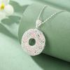 Collar Colgante Plano de Flor de Plata de Ley Nueva para Mujer Cuerda Trenzada de Plata Pura S999 Lujo Accesible Joyería de Gama Alta Venta al por Mayor