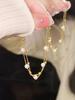Pulsera de Perlas de Doble Capa Pulsera Blanca de Moda para Mujer de Lujo Ligero para Combinar con Todo Elegante Sencilla Ajustable