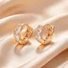 Xuping Brazaletes Rusos Transfronterizos para Oreja, Aros Color Oro de 18K con Incrustaciones de Diamantes, Joyería de Lujo Ligero de Alta Gama al por Mayor para Mujeres