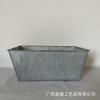 Maceta Cuadrada de Lata Vintage Desgastada Gris Maceta para Balcón Árbol del Dinero Maceta Cubo Bonsái Flores Frescas Plantas Verdes Plantas en Maceta Bonsái