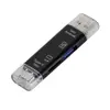 Lector de tarjetas OTG multifuncional Lector de tarjetas TF/microSD Conversión de unidad U Teléfono móvil Cámara V8 Android tipo-c Lector de tarjetas