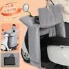 Funda a prueba de viento para vehículo eléctrico con protección para el cuello, versión cálida, forrada de polar para invierno, engrosada, cálida, a prueba de viento, impermeable para motocicletas eléctricas