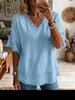 Ropa Popular de Manga Corta para Mujer Tallas Grandes, Escote en V Moderno y Sexy, Todo en Stock en Amazon y Aliexpress