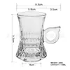 Copo pequeno de vidro em relevo estilo europeu mini cinto copo requintado para destilados bar vinho whisky copo de vinho branco