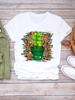 Camiseta Árvore de Natal Feliz Ano Novo Roupa Sapato com Carta Adorável