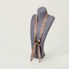 Colar Cachecol de Seda com Contas de Bolinhas Design de Nicho Feminino Corrente de Clavícula Ajustável Acessórios para Suéter