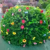 Decoraciones de Cubierta para Plantas Verdes de Exterior, Bolas Artificiales de Plantas Verdes, Decoraciones de Eucalipto, Bolas de Hierba de Milán