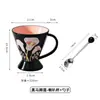Taza de Agua de Cerámica, Taza de Desayuno Doméstica de Lujo Ligero, Copa de Oficina, Nueva Taza de Café de Aspecto Elegante para Regalar
