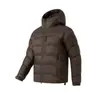 Ligera, Cálida, Cortavientos y Resistente al Frío, Estilo Unisex para Pareja, Otoño e Invierno, Deportes al Aire Libre, Versátil, con Capucha, Chaqueta de Algodón para Hombre 10683
