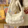 Bolsa de Plumas Coreana Oversize, Bolso Nube Plegado, Bolso Cruzado de Hombro Único Estilo Coreano, Bolso Burbuja, Bolso de Axila para Mujer, Bolso Cruzado de Moda