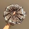 Goma para el pelo fruncida floral dulce estilo francés, Diadema de hada a la moda, Banda elástica para el pelo, Accesorio para el pelo para mujer