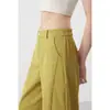 Ambiente RelajadoChic Casual para el Día a Día Divididos Simples de Nueve Puntos Pantalones Casuales de Pierna Ancha Curvos para Mujer Verano 2026