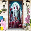 Capa de Porta de Halloween Transfronteiriça Tecido de Fundo Festa de Feriado Decoração de Cena de Alta Qualidade para Interior e Exterior Banner Tecido para Pendurar Personalização