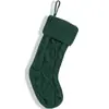 Meias decorativas elásticas de tricô listradas de Natal, meias de lã de alta qualidade, enfeites de árvore de Natal, presentes para creches atacado