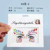 Novos adesivos decorativos faciais europeus e americanos transfronteiriços para festivais de música, danças, festas, adesivos de strass para olhos e rosto, adesivos de beleza coloridos