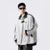 Chaqueta de Béisbol Estilo Americano con Tres Rayas para Hombre y Mujer, Chaqueta Deportiva de Marca de Moda Resistente para Otoño e Invierno, Ropa de Abrigo Patchwork para Jóvenes