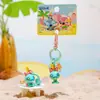 Jinnew & Stitch Co-Diseñado Ángel Xiaojin Conjunto de Playa de Verano para Tres Personas Llavero Lindo de Dibujos Animados