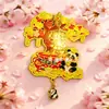 Série Original de Lanternas Luminosas do Panda de Chengdu Ímãs de Geladeira de Metal com Padrão de Panda Estilo Chinês Presente Cultural e Criativo Adesivos Magnéticos