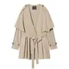 Fabricantes de Ropa para Mujer Transfronterizos al por Mayor Nueva Moda 2026 Ropa Elegante para Mujer al por Mayor Gabardina de Manga Larga con Cinturón