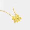 Collar con Candado Shajin Jiyan de Vietnam Colgante de Oro Paz Alegría Artesanía con Placa Martillada Método Antiguo Candado de Paz para Mujer