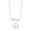 Collar de plata de ley S925 plata resaltada semicírculo perla femenino princesa dama cintura pequeña cadena de hueso de serpiente temperamento todo-partido blogger