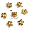 20 Accesorios de Joyería Retro de Aleación para Bricolaje, Soportes de Flor Recortados, Separadores de Cuentas, Pulseras, Materiales para Enhebrar Cuerda Trenzada