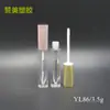 Nuevo Tubo Cuadrado con Base Plana para Brillo de Labios de Fabricante 3.5g Moldeado por Inyección Transparente Tubo Vacío para Brillo de Labios Material de Empaque Cosmético