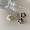Pendientes de Botón de Perla Camelia 2022 Florales Vintage para Mujer Verano Pendientes de Nicho Lujo Ligero Artesanía Exquisita Pendientes