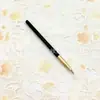 Pincel Delineador Dourado Fosco, Cabo Pequeno de Madeira, Pincel Corretivo para o Canto Interno do Olho, Pincel Delineador com Cerdas Macias, Caneta de Linha Fina