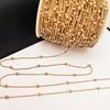 Material de retención de color diy Cadena de 1.5 mm Clip 3 mm Bola de cobre Espaciado de 4 cm Cadena de borla de cuentas Pasador de pelo Accesorios de joyería