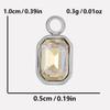 Acero inoxidable 304 nuevo colgante geométrico europeo y americano agarre de vidrio diamante exquisito collar material de accesorios de joyería DIY en stock