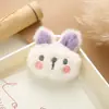 Colgante de conejo de peluche estilo soft girl japonés, cabeza de conejo sonrojada bordada de dibujos animados, accesorio para bolso, al por mayor
