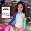 Traje de baño para niña Verano 2025 Estilo Nuevo Traje de baño Dopamina para niña Traje de baño de manga larga para niños de vacaciones