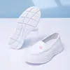 Sapatos de Enfermeira de Couro para Mulheres, EVA de Alto Retorno Absorção de Choque Solado Macio Respirável Antiderrapante Confortável para Ficar em Pé por Longos Períodos, Absorção de Choque EVA