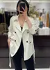 2026 Novo Estilo Minimalista Gola Alta Silhueta de Ombro Curvo Cadarço Dupla Face Gabardine Jaqueta Fashion Casual Solta para Mulheres