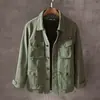 Jaqueta com Múltiplos Bolsos Lavagem Pesada Marca da Moda Casual para Trabalho Masculina Solta Primavera e Outono Jaqueta Masculina Japonesa