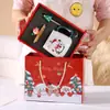 Taza Navideña Linda con Tapa y Cuchara Caja de Regalo Creativa Taza de Cerámica de Santa Claus Regalo de Acompañamiento