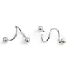 Anillo para Labio de Titanio F136 con Rosca Interna Doble Extremo Forma de S Uña para Labio Uña para Labio con Forma de S Joyería para Piercing Corporal de Aleación de Titanio F136 Pendientes