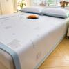 Set de 3 piezas de alfombrilla refrescante de seda de hielo de etileno de grado A, muy vendido en verano, alfombrilla suave de aire acondicionado con frijolitos de hielo, estilo sábana ajustable, lavable a máquina