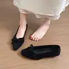Versão em Couro Macio~Sapatos de Salto Baixo Quadrados Estilo Retrô Francês Femininos 2025 Novo Estilo Sola Macia Elegante Laço Sapatos Mary Jane