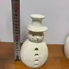 Enfeites de Resina de Boneco de Neve Retrô Transfronteiriços Decoração de Natal Enfeites Atmosfera de Natal Velas Mesa Artesanato de Resina