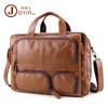 Maletín de Cuero Genuino para Hombre 15.6 pulgadas Bolso de Mano para Computadora de Negocios Bolso Cruzado de Hombro de Piel de Vaca Maletín de Cuero Genuino