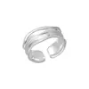 Anillo Arrugado de Flujo Irregular S925 de Plata para Mujer, Diseño de Estilo Ins de Nicho, Anillo Minimalista 5241A