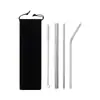 En stock transfronterizo acero inoxidable 304 pajilla color titanio creativo reutilizable vaso de coche bebida tubo recto codo